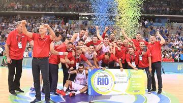 Croacia celebra su clasificación a Río.