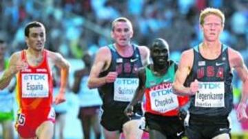 <b>DOMINIO. </b>Jesús España llega tras Kenenisa Bekele en las series de 5.000. Hoy se enfrentan de nuevo.