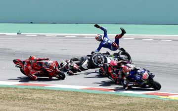 Las imágenes de la accidentada salida en Montmeló