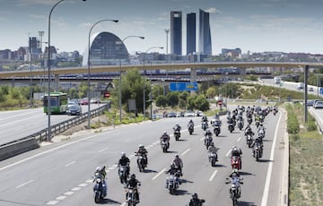 El homenaje motero al Maestro Ángel Nieto en Madrid