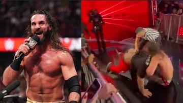 Seth Rollins es atacado por un asistente del público en el show de RAW en Brooklyn