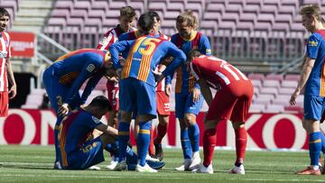 Busquets se lesionó ante el Atlético.