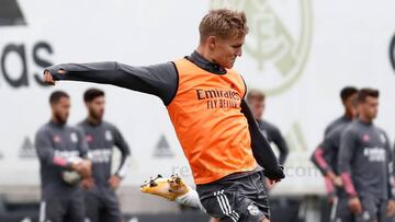 Odegaard, con el Real Madrid.