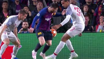 Para Iturralde hubo penalti del Liverpool por mano de Matip