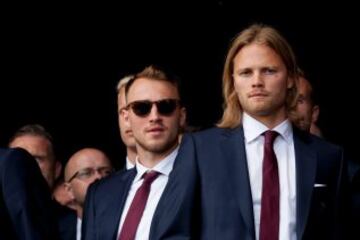 Birkir Bjarnason y Runar Mar Sigurjonsson.