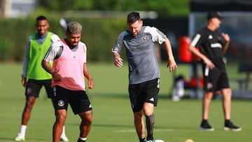 The Inter Miami captain appeared to tweak his right ankle ahead of the Leagues Cup semi-final clash against the Philadelphia Union.