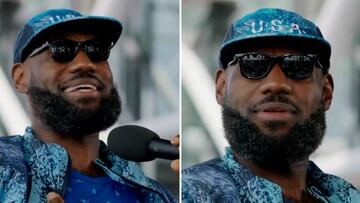 Lebron James’ joke about how his son should call him on the court goes viral