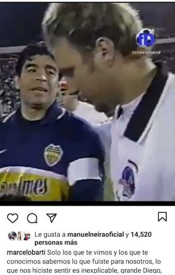 El emotivo adiós de los cracks chilenos a Diego Maradona