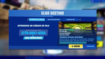 Usando el código de la imagen podréis jugar a TheGrefg Official Deathrun en Fortnite