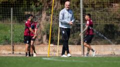 Calero durante un entrenamiento.