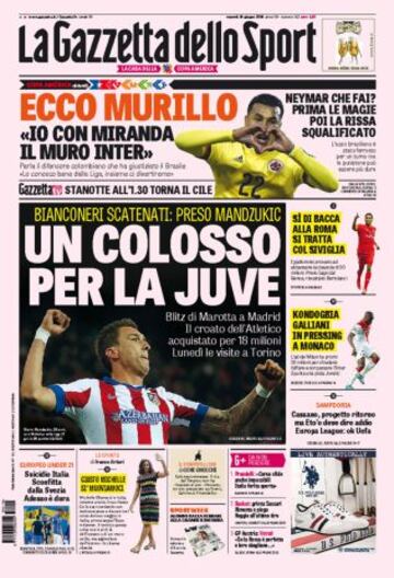 Portadas de la prensa deportiva