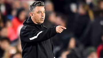 El DT de River maneja con cautela el tema Juan Fernando Quintero.