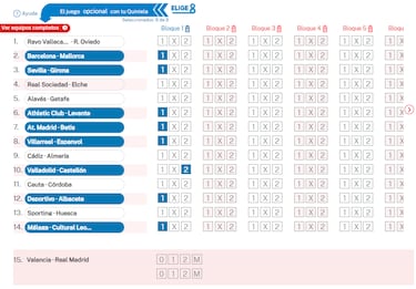 Elige 8 de La Quiniela jornada 40 - 7/2/26