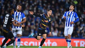 Resumen y goles del Real Sociedad 1 - Leipzig 3; Europa League