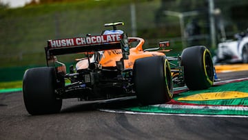 04 NORRIS Lando (gbr), McLaren Renault F1 MCL35, action during the Formula 1 Emirates Gran Premio Dell&#039;emilia Romagna 2020, Emilia Romagna Grand Prix, from October 31 to November 1, 2020 on the Autodromo Internazionale Enzo e Dino Ferrari, in Imola, Italy - Photo Joao Filipe / DPPI
 AFP7 
 01/11/2020 ONLY FOR USE IN SPAIN