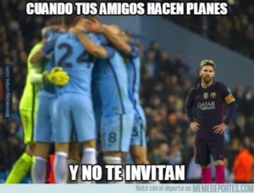 Los memes más divertidos del Manchester City-Barcelona