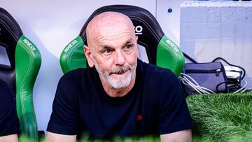 Pioli, en el partido del Milan contra el Udinese.