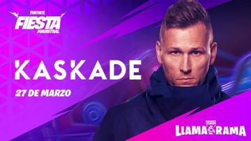 Anuncio oficial del concierto de Kaskade en Fiesta Magistral de Fortnite