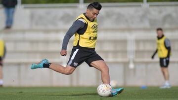 Falcao García durante un entrenamiento con Rayo Vallecano.