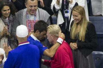 Novak Djokovic y Boris Becker.