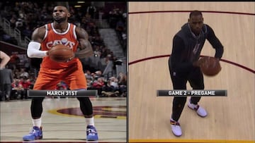 El antes y el despu&eacute;s de LeBron James en los tiros libres.