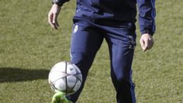 Zidane, en un entrenamiento del Real Madrid.