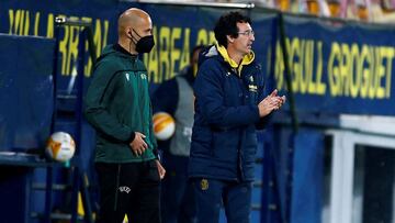 ***CORRECCIÓN IDENTIFICACIÓN*** GRAF4891. VILLARREAL, 05/11/2020.- El técnico del Villarreal, Unai Emery, durante el encuentro correspondiente a la fase de grupos de la Liga Europa que han disputado esta noche frente al Maccabi en el