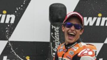 Márquez celebra uno de sus triunfos esta temporada.