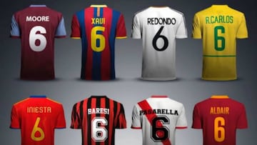 Los 16 legendarios futbolistas con el dorsal &lsquo;6&rsquo;; &iquest;Qui&eacute;n es tu favorito?