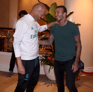 Beckham visits Real Madrid