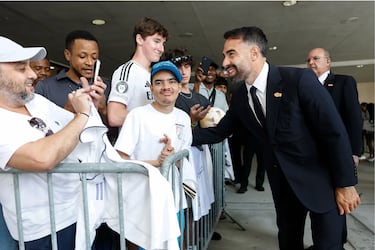 Dani Carvajal a su llegada al hotel Four Seasons Palm Beach, en Florida.