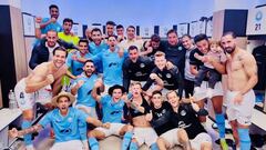 Los jugadores del Ibiza celebraron el triunfo.