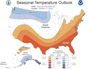 National Weather Service Forecast - Dec 2024, January 2025, February 2025