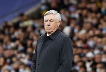 Ancelotti, durante el Madrid-Barcelona del domingo.