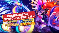 Comparativa de Pokémon Escarlata y Púrpura en Nintendo Switch 1 y 2: así mejora la calidad y el rendimiento su parche gratis