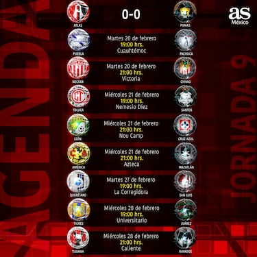 Liga MX: Partidos, fechas y horarios de la Jornada 9 del Clausura 2024