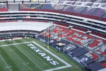 Así el Estadio Azteca a dos días del Monday Night Football