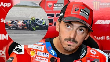Bagnaia critica el documental sobre la ‘patada’ de Rossi a Márquez: “Es una falta de sensibilidad”