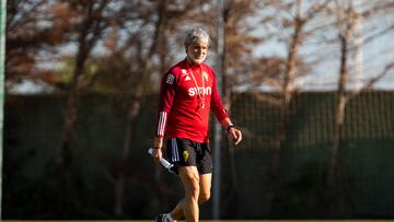 Alfaro, en un entrenamiento.