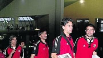 El Rayo, en el momento de su llegada a Jerez ayer por la tarde.