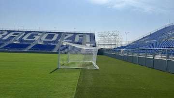 El estadio modular donde el Real Zaragoza disputará sus partidos como local durante las dos próximas temporadas.