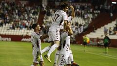 Los jugadores del Albacete. 