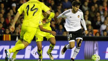 Andre Gomes contra el Villarreal.