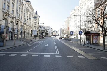 Madrid, vacío: las imágenes de cómo están sus calles