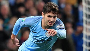 Brahim Díaz con el Manchester City.