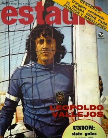 Leopoldo Vallejos: 63 partidos. El arquero defendió a la UC, Unión Española y Everton.