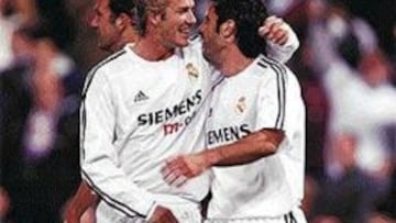 Beckham y Figo, en su etapa en el Real Madrid