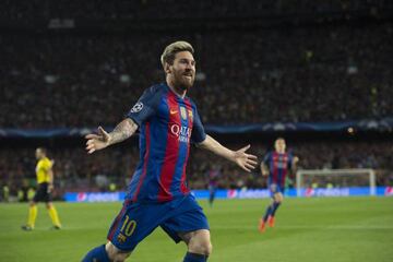 MESSI bagged a hat trick against Man City