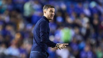 Martin Anselmi head coach of Cruz Azul during the Quarter final second leg match between Cruz Azul and Tijuana as part of the Liga BBVA MX, Torneo Apertura 2024 at Ciudad de los Deportes Stadium on November 30, 2024 in Mexico City, Mexico.