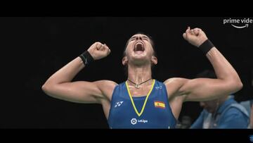 Fotograma de Carolina Marín en 'Puedo porque pienso que puedo', la serie sobre su carrera de Amazon Prime Video